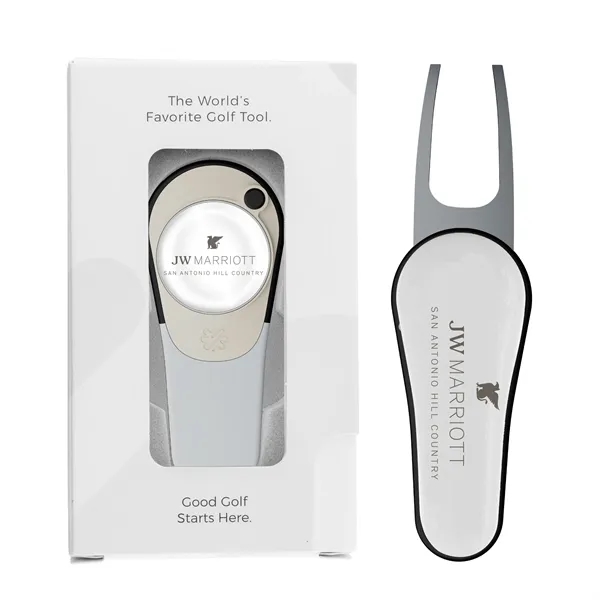 Golf divot repair tool and ball marker in gift box.... from ASI 52263 EMT