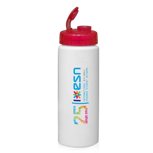 32 oz. HDPE plastic water bottle with sipper lid and wide... from ASI 39552 BEL Promo