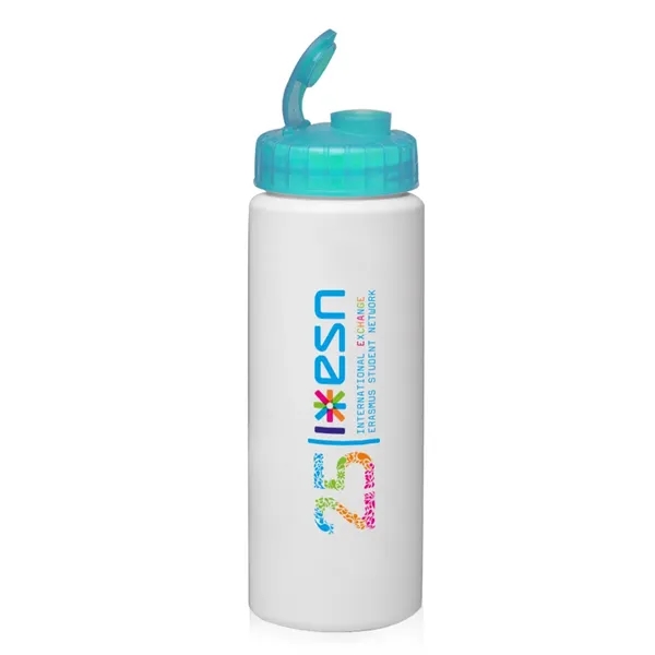 32 oz. HDPE plastic water bottle with sipper lid and wide... from ASI 39552 BEL Promo