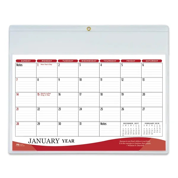 9"H x 11.25"W 12-month vinyl two-color daily planner with frosted corners... from ASI 54040 Fey Promo / Fey Calendar Impressions