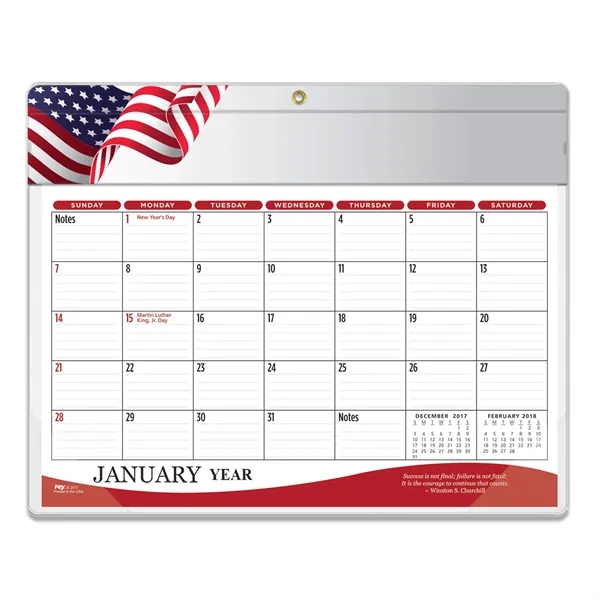 9"H x 11.25"W 12-month vinyl two-color daily planner with frosted corners... from ASI 54040 Fey Promo / Fey Calendar Impressions