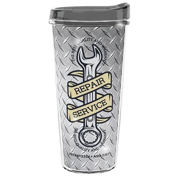 Double-wall insulated, clear Tritan™ tumbler with diamond plate insert available in... from ASI 73871 Next Promotions LLC