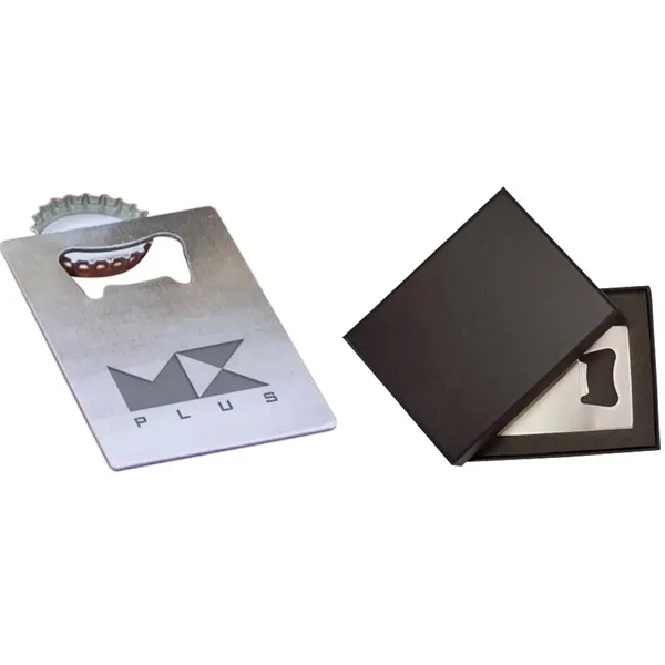Stainless steel constructed credit card shaped bottle opener... from ASI 99030 Zipline / Zipline®