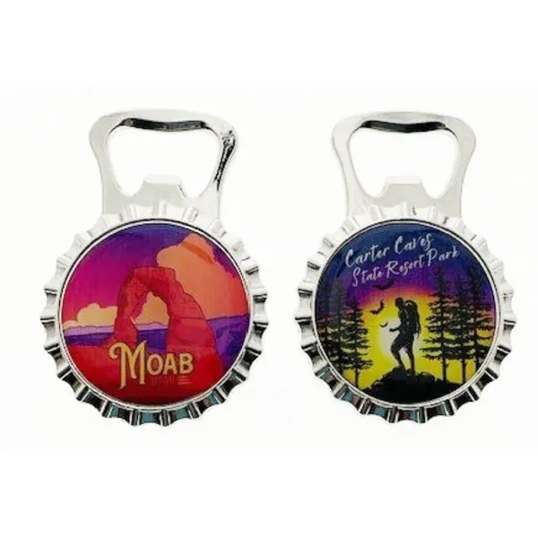 Bottle Cap Bottle Opener Magnet... from ASI 40610 Perry Blackburne Inc / KEYTAGLINE