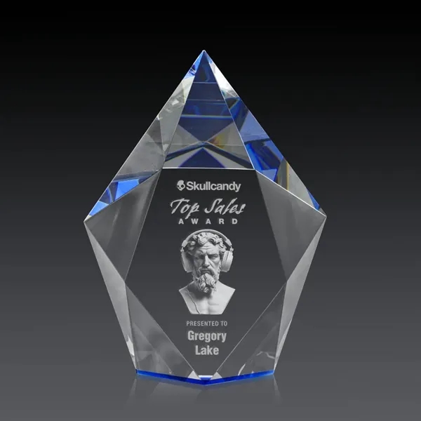 The sparkling Devron Award features a thick freestanding Optical Crystal pentagon... from ASI 84592 St Regis Group / St Regis