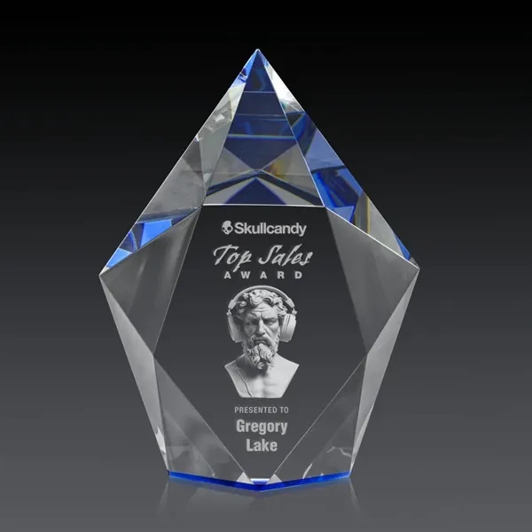 The sparkling Devron Award features a thick freestanding Optical Crystal pentagon... from ASI 84592 St Regis Group / St Regis