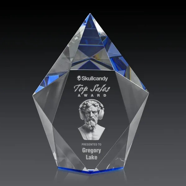 The sparkling Devron Award features a thick freestanding Optical Crystal pentagon... from ASI 84592 St Regis Group / St Regis
