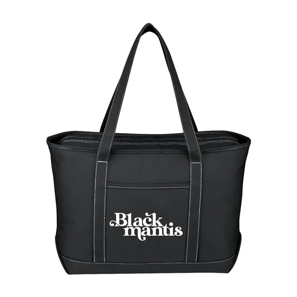 24" x 14" x 7" cotton canvas tote bag with outside... from ASI 63549 Jornik Manufacturing Corp