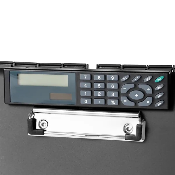 The CalcuMate storage clipboard features a calculator, large storage, ergonomic handle,... from ASI 64845 Kin Image Inc / Himmers International Inc. DBA Kin Image Inc
