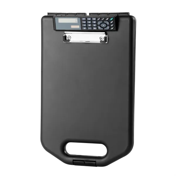 The CalcuMate storage clipboard features a calculator, large storage, ergonomic handle,... from ASI 64845 Kin Image Inc / Himmers International Inc. DBA Kin Image Inc
