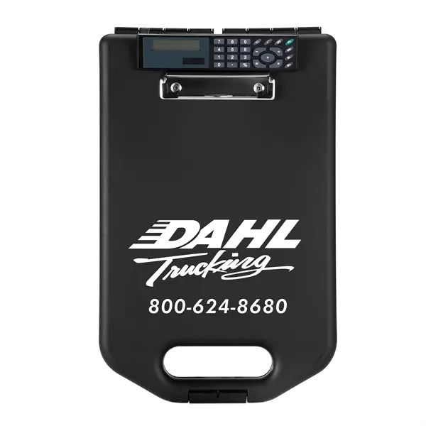 The CalcuMate storage clipboard features a calculator, large storage, ergonomic handle,... from ASI 64845 Kin Image Inc / Himmers International Inc. DBA Kin Image Inc