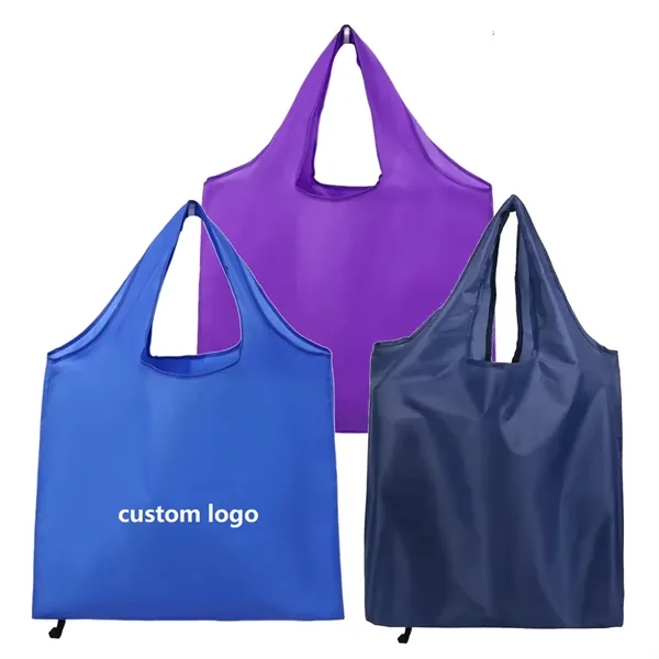 210T foldable polyester shopping tote bag + 1 color silkscreen imprint... from ASI 37218 Athena Promo (tm)