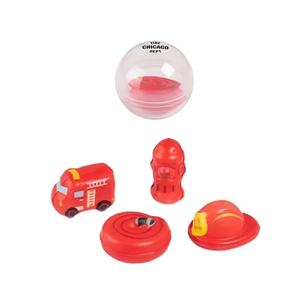Squishy fire safety set with a hose, fire truck, firefighter hat,... from ASI 98360 WOWLine / WOWLine®
