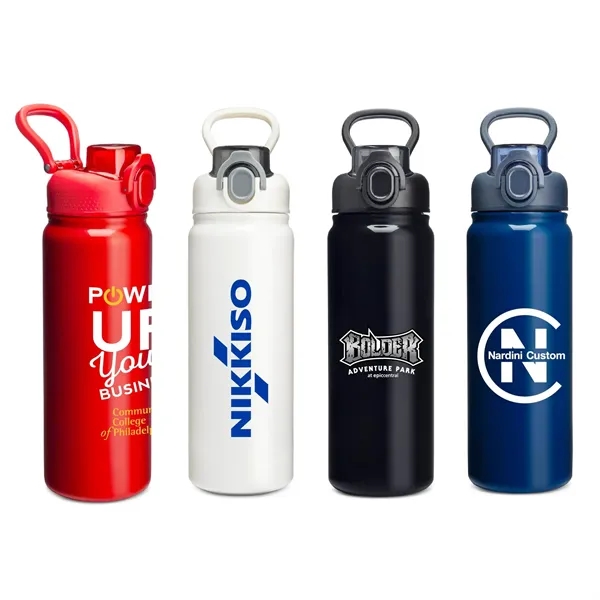 24 oz. Stainless Steel Vacuum Insulated Water Bottle w/ Spout lid... from ASI 39820 Opusline (Benmex) / Opus Line