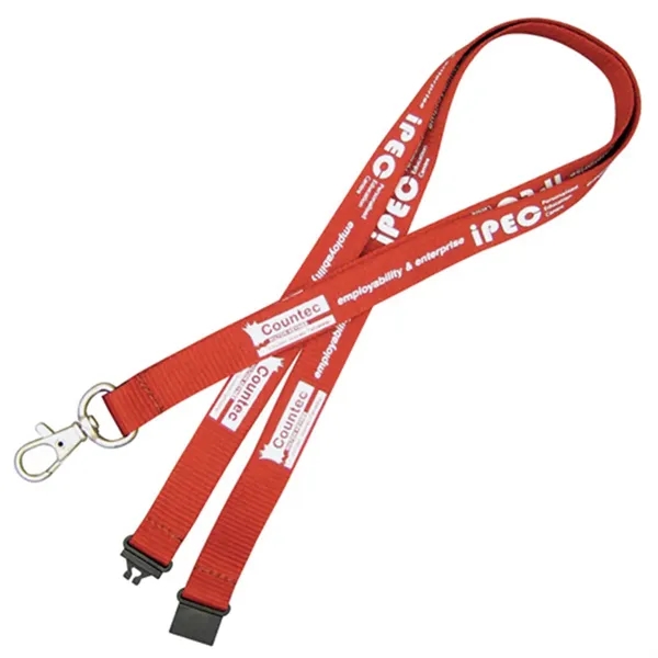 Price including one color silk screen imprint. Silkscreened Recycled PET Lanyard... from ASI 90154 Sunjoy Group Inc