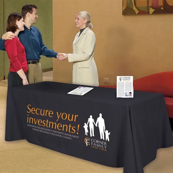 6' economy table throw made of polyester poplin with 3 sides,... from ASI 87188 Showdown Displays