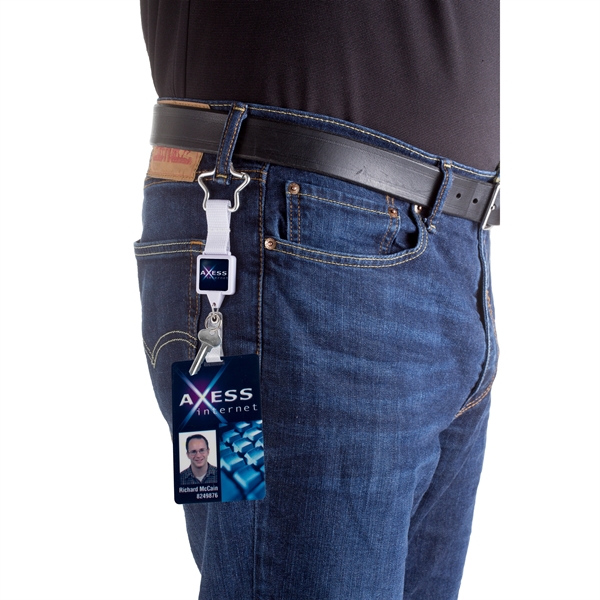 Round retractable badge reel made to be worn on a belt... from ASI 49470 DEVARA