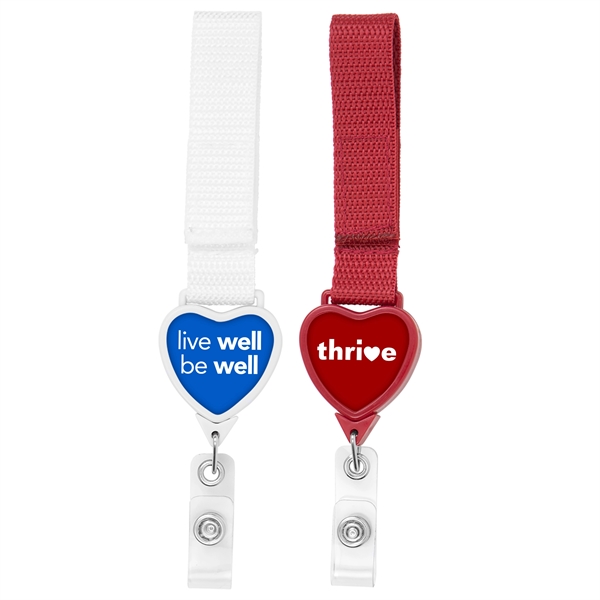 Heart retractable badge reel made to be worn on a belt... from ASI 49470 DEVARA