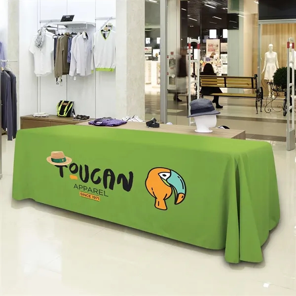 8' standard table throw made of polyester with 4 sides, draped... from ASI 87188 Showdown Displays