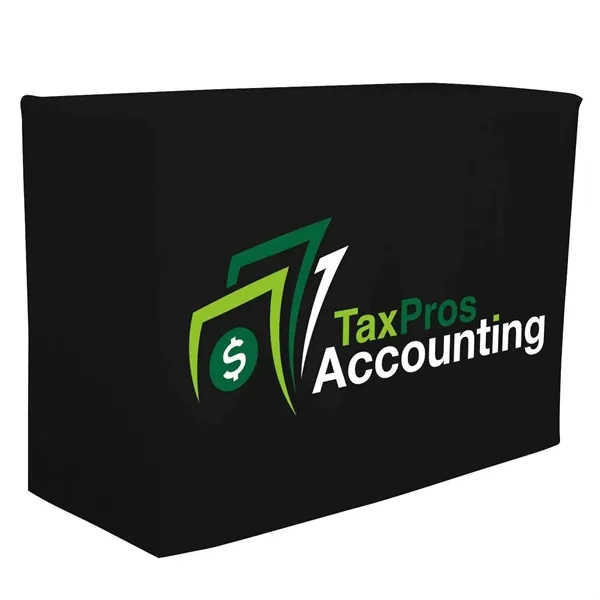 4' fitted table throw made of polyester poplin with 4 sided... from ASI 87188 Showdown Displays