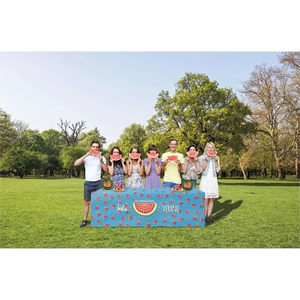 6' outdoor fitted table throw made of 400 denier polyester fabric.... from ASI 87188 Showdown Displays