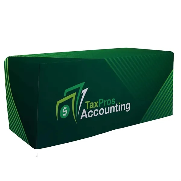 6' fitted table throw made of polyester poplin with 4 sided... from ASI 87188 Showdown Displays