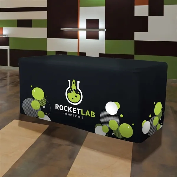6' fitted table throw made of polyester poplin with 4 sided... from ASI 87188 Showdown Displays