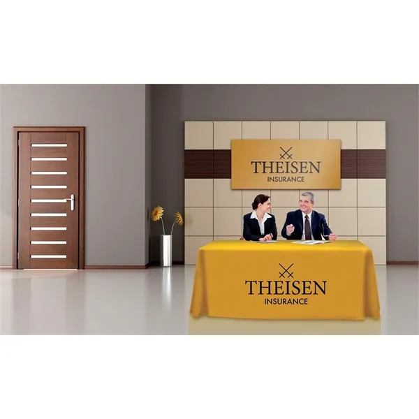4' standard table throw made of polyester with 4 sides, draped... from ASI 87188 Showdown Displays