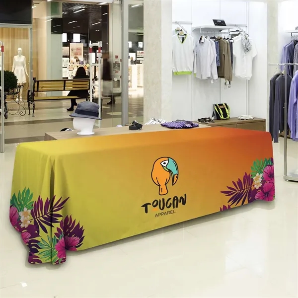 8' economy table throw made of polyester poplin with 3 sides,... from ASI 87188 Showdown Displays