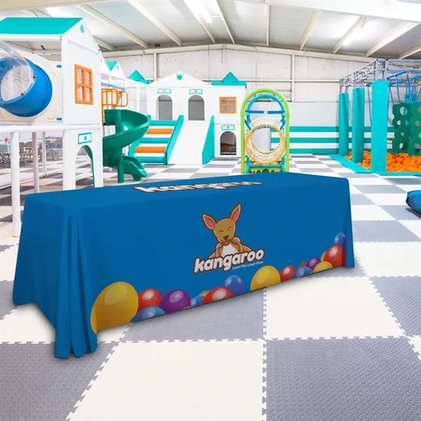 8' standard table throw made of polyester with 4 sides, draped... from ASI 87188 Showdown Displays