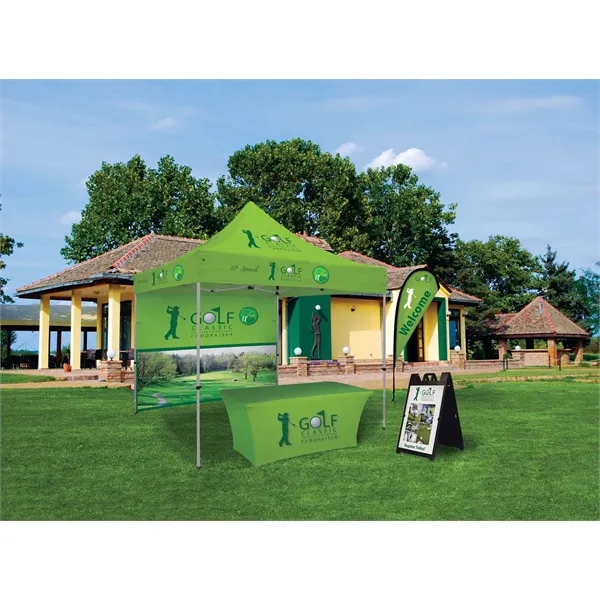 8' table throw made of two-way stretch fabric with 4 sides... from ASI 87188 Showdown Displays