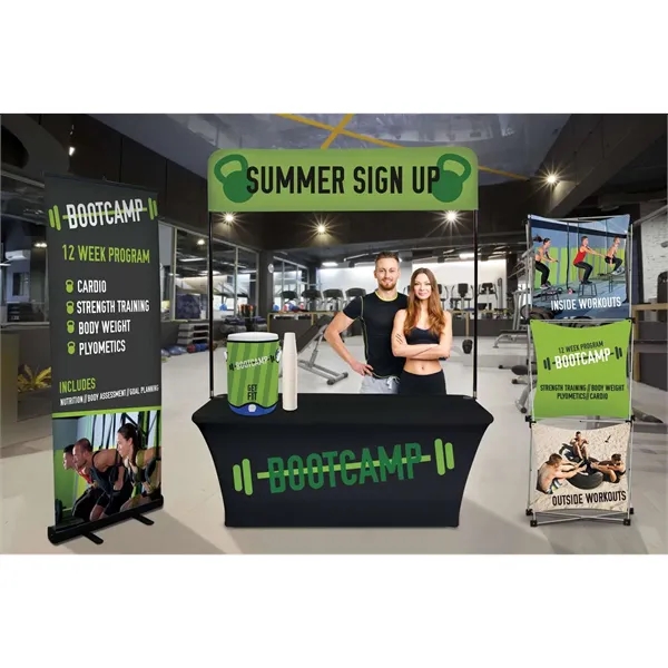 6' table throw made of two-way stretch fabric with form-fitting look... from ASI 87188 Showdown Displays