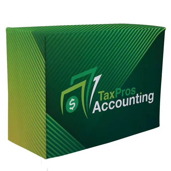 4' fitted table throw made of polyester poplin with 4 sided... from ASI 87188 Showdown Displays