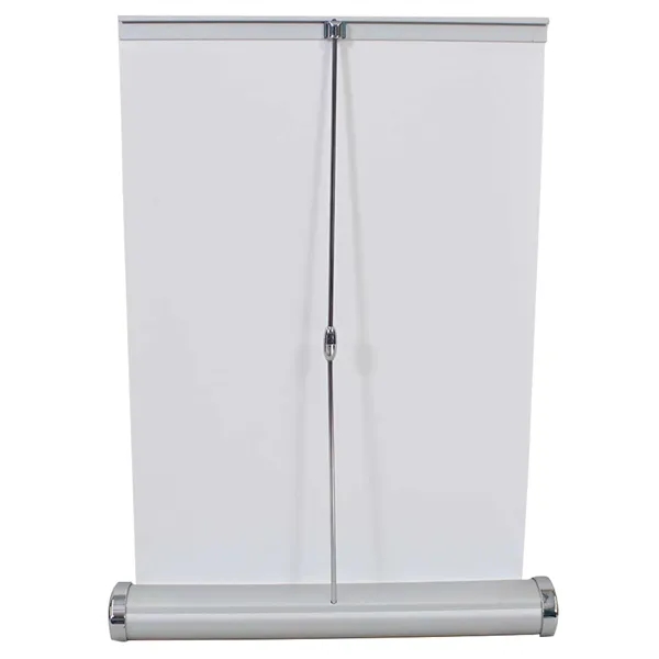 Mini retractor kit with tear-resistant polypropylene, aluminum base and two-piece pole.... from ASI 87188 Showdown Displays