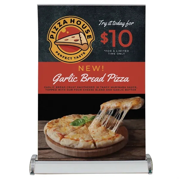 Mini retractor kit with tear-resistant polypropylene, aluminum base and two-piece pole.... from ASI 87188 Showdown Displays