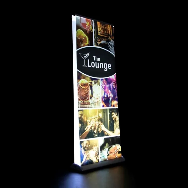 31.5" spotlight retractor kit with LED lights and two single-sided banners.... from ASI 87188 Showdown Displays