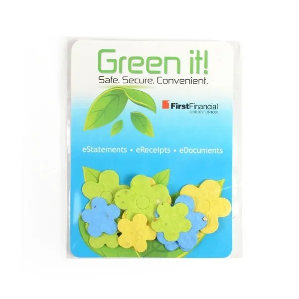 Gift pack features a recycled info card and plantable piece of... from ASI 40646 Bloomin Promotions / Bloomin' Promotions™