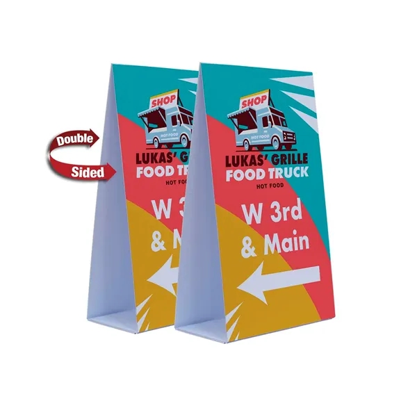 Set of two 22" x 35.5" x 12" A-frame single-sided signs... from ASI 87188 Showdown Displays