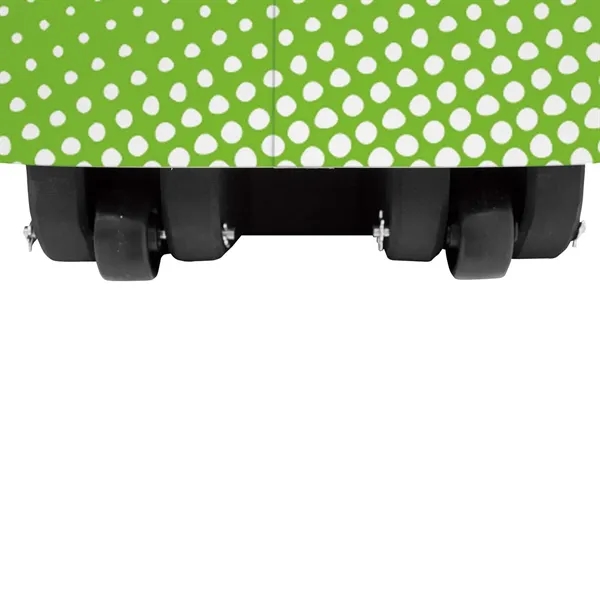 Outdoor event cooler with clear lid, wheels and molded handles.... from ASI 87188 Showdown Displays