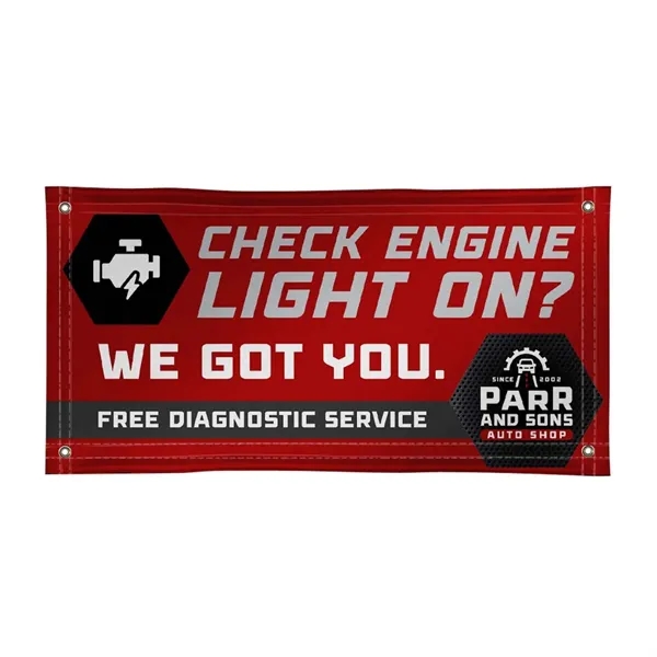 2' x 4' super poly knit fabric banner with single sided... from ASI 87188 Showdown Displays