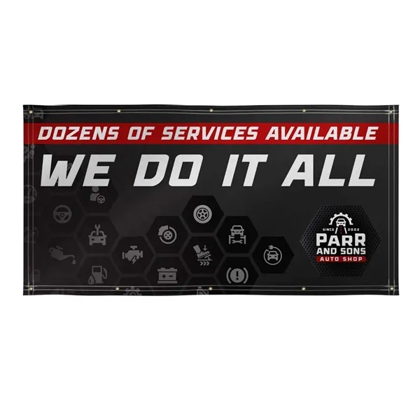 4' x 8' super poly knit fabric banner with single sided... from ASI 87188 Showdown Displays