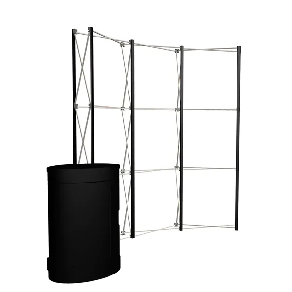 Hardware for the 8' curved Show 'N Rise floor display.... from ASI 87188 Showdown Displays