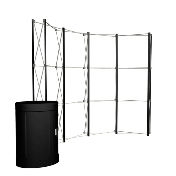 Hardware for the 10' curved Show 'N Rise floor display.... from ASI 87188 Showdown Displays