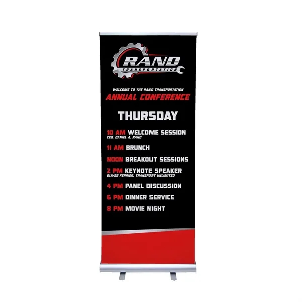 Get double the advertising power with this retractable banner display.... from ASI 87188 Showdown Displays
