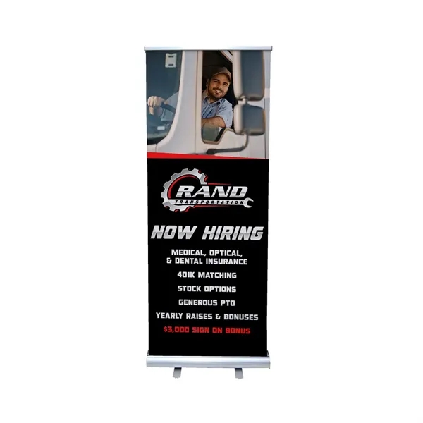 Get double the advertising power with this retractable banner display.... from ASI 87188 Showdown Displays