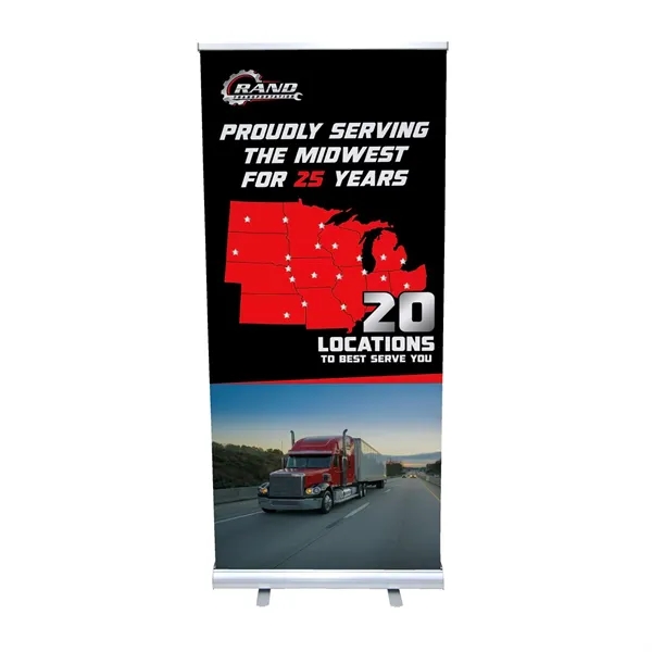 Get double the advertising power with this retractable banner display.... from ASI 87188 Showdown Displays