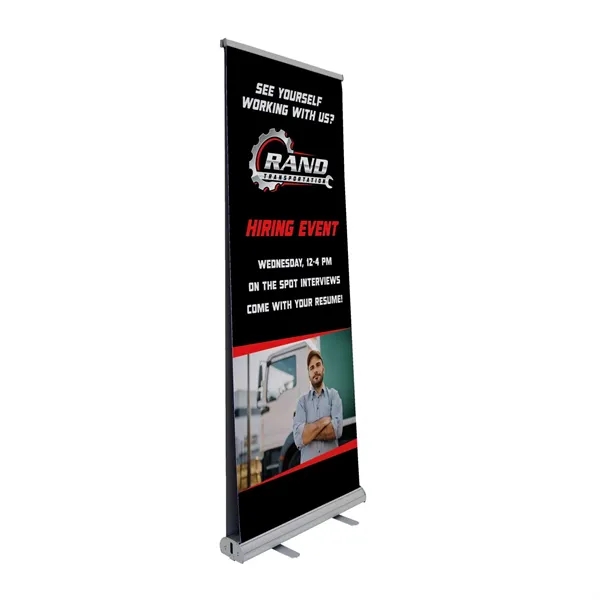 Get double the advertising power with this retractable banner display.... from ASI 87188 Showdown Displays