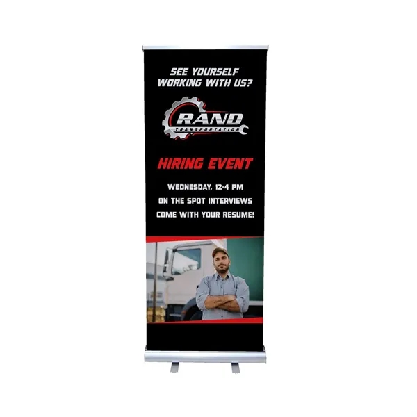 Get double the advertising power with this retractable banner display.... from ASI 87188 Showdown Displays