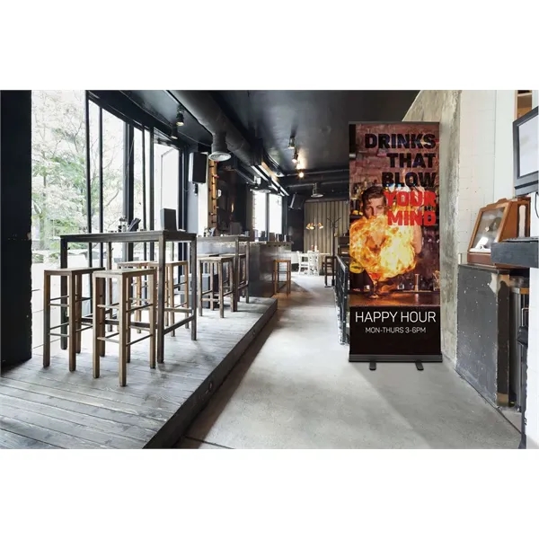 31.5" economy retractor kit with no-curl opaque fabric.... from ASI 87188 Showdown Displays