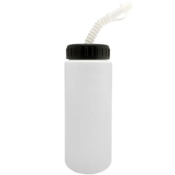 32 Oz. White Sport Bottle with Cap, Tip, and Straw... from ASI 80060 VisionUSA